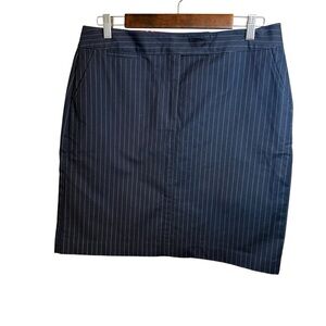 Talbots | Navy Pinstripe Pencil Skirt with Stretch | Sz 14P